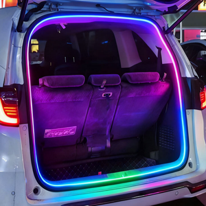 Bande lumineuse LED flexible en silicone RGB haute luminosité universelle de 4 m pour l'éclairage ambiant du coffre, accessoires automobiles - Product Image 5