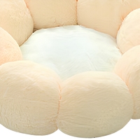 Tempat Tidur Kucing Mewah Desainer Solid Motif Bunga, Dapat Dicuci, Lembut, Nyaman, dan Bernapas