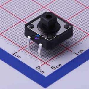 TS-1094T-B3D1 Tactile Switch Through hole Component (THT)-4P,12x12mm Switch Single Pole Single Throw Rectangle Button 2.5N 12mm - Product Image 1