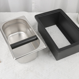 ถังขยะกาแฟแบบพกพา สแตนเลสอย่างดี ถอดประกอบได้ ทนทาน ดีไซน์แข็งแรง ทิ้งกากกาแฟได้รวดเร็ว รูปทรงสี่เหลี่ยมจัตุรัส - Product Image 4