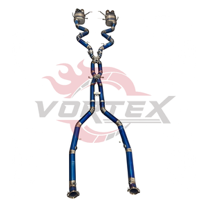Vortex <b>Titanium</b> Valvetronic Catback Exhaust fits E92 E90 M3 4.0L V8 S65 Performance Racing Muffler System with Pie-cut X-Pipe - Product Image 4