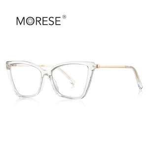 แว่นตาผู้หญิง MORESE 2234 TR90 ทรงเรียบง่าย กรอบทรงผีเสื้อ สีแดง ตัดแสงสีฟ้า ลายสัตว์ ดีไซน์ทรงสี่เหลี่ยมเต็มกรอบ - Product Image 6
