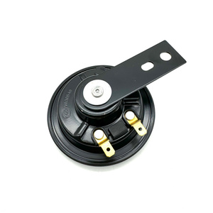 12V Disc Horn 110dB Single Tone, 425Hz, Black with Steel <strong>Bracket</strong>, for Car Motorcycle and E-Bike - Product Image 2