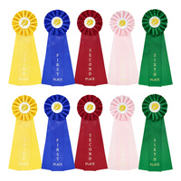 Rubans de trophées en satin à face unique avec logo personnalisé, vente directe d'usine, rubans de récompenses très vendus pour les prix des concours
