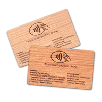 Kunden spezifischer Logo-Druck Rfid NFC Bambus holz Gravierte Visitenkarte