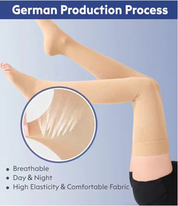 <span class=keywords><strong>Bas</strong></span> <span class=keywords><strong>de</strong></span> compression médicale en tricot respirant antidérapant pour les varices, <span class=keywords><strong>jambes</strong></span> fines, 23-32 mmHg, hauteur cuisse - Product Image 5