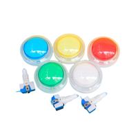 Bouton de console de jeu 60mm bord transparent rond à réinitialisation automatique avec lumière Micro-interrupteur Arcade Claw Machine Response Button