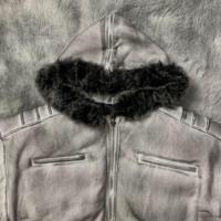 DENIMGUYS Veste bouffante réversible personnalisée Hiphop Streetwear manteau en duvet épaissi hommes Vintage délavé doudoune