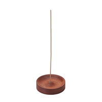 Nouveau brûleur d'encens en bois, brûleur de Bakhoor en bois avec support métallique, support pour bâtonnets d'encens en gros