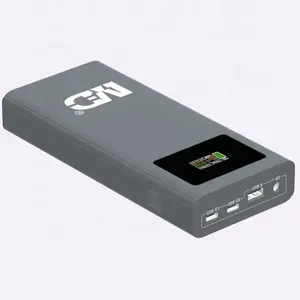 双usb-c笔记本电脑充电器20000毫安时高电源组7v-24v DC输出兼容1A-3A，适用于包括电池Wifi路由器的设备