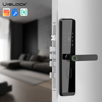 Cerradura Electrónica Inalámbrica de Seguridad con App Tuya / TT Lock, Cerradura Digital sin Llave con Contraseña, Cerradura Inteligente con Huella Dactilar para Madera/Acero, Grado C
