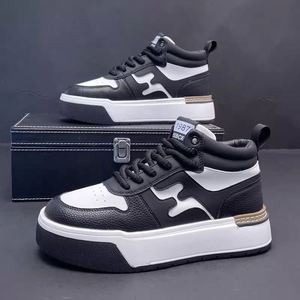Zapatillas Deportivas Blancas de Caña Alta, Tendencia de Moda 2025, Suela de Goma Gruesa, para Todas las Estaciones, Deportes al Aire Libre, Ocio - Product Image 2