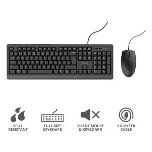 Tastiera e <b>mouse</b> PRIMO Wired Black 23971 - Product Image 6