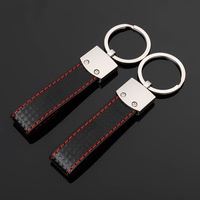 Hochwertiger Schlüsselanhänger aus Zinklegierung und Leder mit Individuellem Logo, Vorrätig