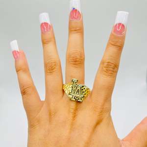 Anello LA Nugget Placcato Oro 14K, Anello Classico in Rame, Gioielli all'Ingrosso - Product Image 4