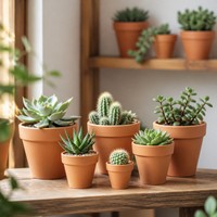 Life-Word Succulent Pot Tanaman Bunga Dekoratif Kustom MOQ Rendah Dalam Ruangan Luar Ruangan Mini Tanah Liat Terakota Pot