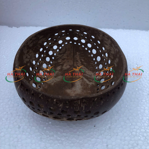 Tazón de coco natural Tazón de cáscara de coco artesanal Diseño tallado natural con colores de laca vibrantes para decoración o regalo - Product Image 5