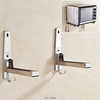 Étagère de four à micro-ondes pliable DS1409, rangement de cuisine, support de four rétractable, support mural en acier inoxydable pour four à micro-ondes