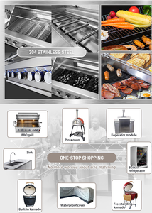 Kamado & mutfak seti ile hava koşullarına dayanıklı komple dışında işlenmiş taş bahçe/veranda Pizza fırını dışında mutfak barbekü ızgara seti - Product Image 6