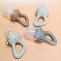 Jouet de dentition pour bébé Sucette Baby Food & Fruit Feeder dans des couleurs attrayantes en silicone pour le sevrage