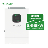 Inverter Surya Whayo 5kW 7kW 10kW 120V/240V Split Phase Hybrid Inverter Gelombang Sinus Murni untuk Rumah