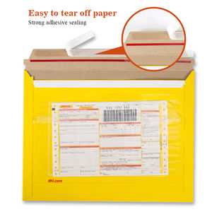 Tengen ขายส่ง <span class=keywords><strong>DHL</strong></span> ประทับตราตนเองแข็งกระดาษแข็งแบนเอกสารซองจดหมายจดหมายสำหรับการจัดส่งสินค้า - Product Image 3