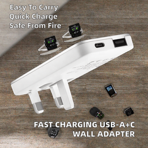 Cargador de Viaje Delgado de 3 Pines para Reino Unido, Adaptador de Pared USB Tipo C de Carga Rápida <span class=keywords><strong>Gan</strong></span> para iPad y iPhone - Product Image 2