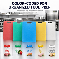 Ensemble de planches à découper en PP multi-tailles, planches à découper en plastique blanc avec trou de suspension pour la préparation des aliments en cuisine