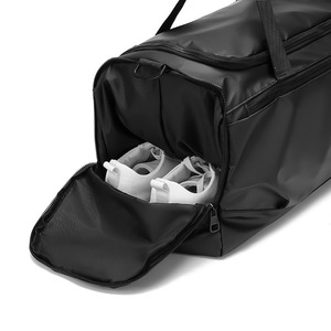 Bolsa de Viaje de Cuero PLAYMAX Unisex de Gran Capacidad con Compartimento Independiente para Zapatos, Ligera, Deportiva, para Gimnasio, Tipo Bandolera - Product Image 4
