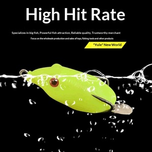 Double Hook Fighting Blood Groove Rising Hook Tip Thunder Frog Artificial Soft Bait PVC Freshwater Fishing Soft Lure Set - Product Image 2