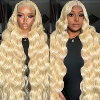 Perruques Lace Front Transparentes de 30 Pouces 613, 100% Cheveux Humains Vierges, Perruque Blonde à Cuticules Alignées