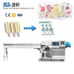 Factory Direct Sales Pillow Type Flow Wrapping Lolly Popsicle Stick Packaging Machine