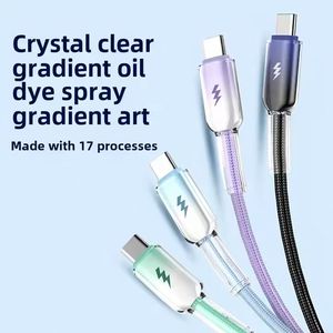 Data Transmission <b>Cables</b> Nylon Gradient Fully Compatible Phone <b>Cable</b> 60W <b>Type</b> <b>C</b> Charger <b>Cable</b> for Apple for Xiaomi for Huawei - Product Image 6