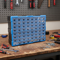 Boîte de rangement d'outils en plastique pour tiroir domestique, personnalisable OEM, avec plusieurs compartiments pour vis et pièces de quincaillerie