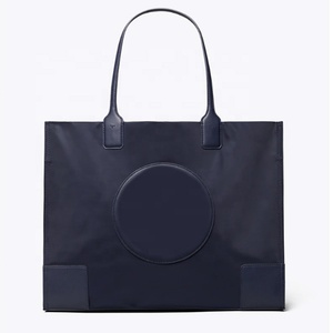 Vintage large PU <strong>leather</strong> <strong>handbags</strong> for women black and <strong>navy</strong> blue custom <strong>handbag</strong> - Product Image 1
