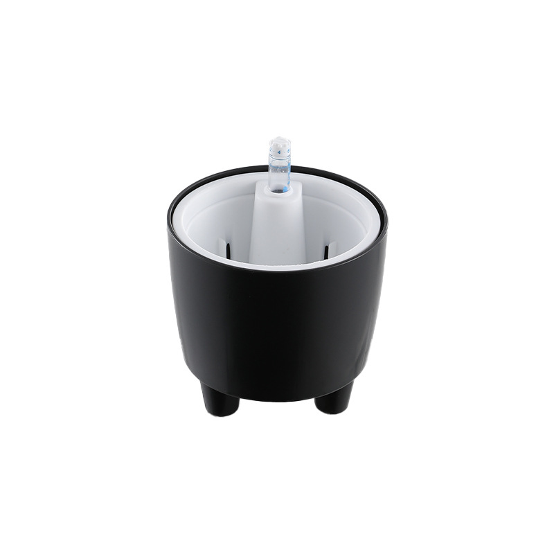 Round straight plastic black