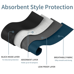 Culottes menstruelles personnalisées avec logo, 4 couches de dentelle, anti-fuites, lavables, pour l'<span class=keywords><strong>incontinence</strong></span>, grandes tailles - Product Image 5