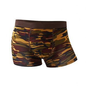 Sous-vêtements pour hommes à taille mi-haute imprimés camouflage, en fibre de bambou respirante et antibactérienne, avec sérigraphie sur la ceinture, directement du fabricant - Product Image 4