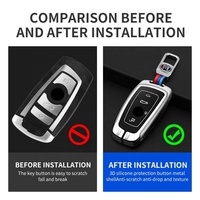 Nouvelle conception de coque de clé de voiture en alliage de zinc et silicone pour BMW X5 X6 E46 E60 E63 E65 X6 E83 E85 E90 E92