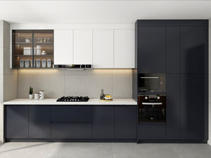 Elegante Aparador y Juego de Sillas de Comedor Modernos en Gris Oscuro, Independientes y Duraderos con Mesa de Mármol para Uso en Apartamentos - Product Image 4