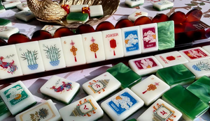 Jeu de Mahjong américain Xusheng <span class=keywords><strong>Casino</strong></span>, style américain, en acrylique sculpté, motif Jade Huocai, best-seller, cadeau - Product Image 2