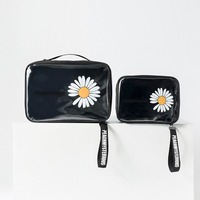 Sac de rangement pour maquillage en PU avec logo personnalisé, grande capacité, PVC transparent, étanche, trousse de toilette