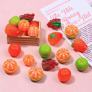 Cabochon en résine 3D miniature, fruits simulés peints à la main (œuf, raisin, orange) pour scrapbooking, DIY, accessoires pour nœuds à cheveux - Product Image 4