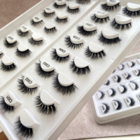 Vente en gros de cils en vison 100% naturels, cils en vison 3D volumineux de 12 mm avec emballage privé