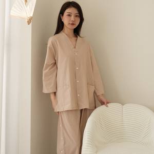 Hommes et femmes Costume deux-pièces Style japonais Vêtements de nuit Peignoir en coton Pyjama Kimono <span class=keywords><strong>Yukata</strong></span> - Product Image 3