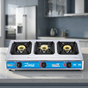 ZGBES Estufa de Gas Económica de 3 Quemadores, Cubierta de Acero Inoxidable, Doble Combustible, Protección Contra Apagado de Llama, Encendido Electrónico, Fácil Operación, Portátil - Product Image 1