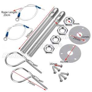 2/4 sets Kit de Bloqueo Universal de Acero Inoxidable Estilo Racing para Capó de Coche - Product Image 2