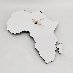 Ustom-relojes <span class=keywords><strong>de</strong></span> sublimación con forma <span class=keywords><strong>de</strong></span> <span class=keywords><strong>mapa</strong></span>, blancos - Product Image 6