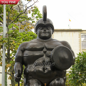 Statua del guerriero di rame della colata della scultura del bronzo del <span class=keywords><strong>Samurai</strong></span> grasso grande all'aperto di Plaza - Product Image 2