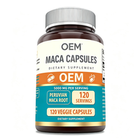 Maca péruvienne OEM 5000 mg par dose, 120 gélules végétales pour l'équilibre énergétique, complément alimentaire